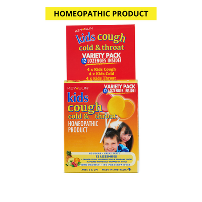 Key Sun Kids Cough, Cold & Throat 12's Variety Pack