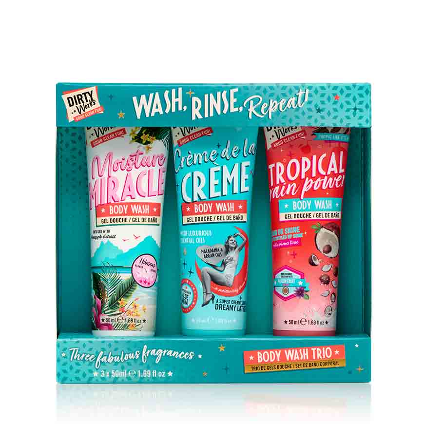 Dirty Works Wash, Rinse & Repeat Body Wash Trio