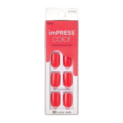 Kiss imPRESS Colour - Corally Crazy Red Nails KIMC023