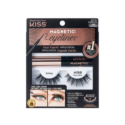 Kiss Magnetic Eyeliner & Lash Kit - Entice KMEK03